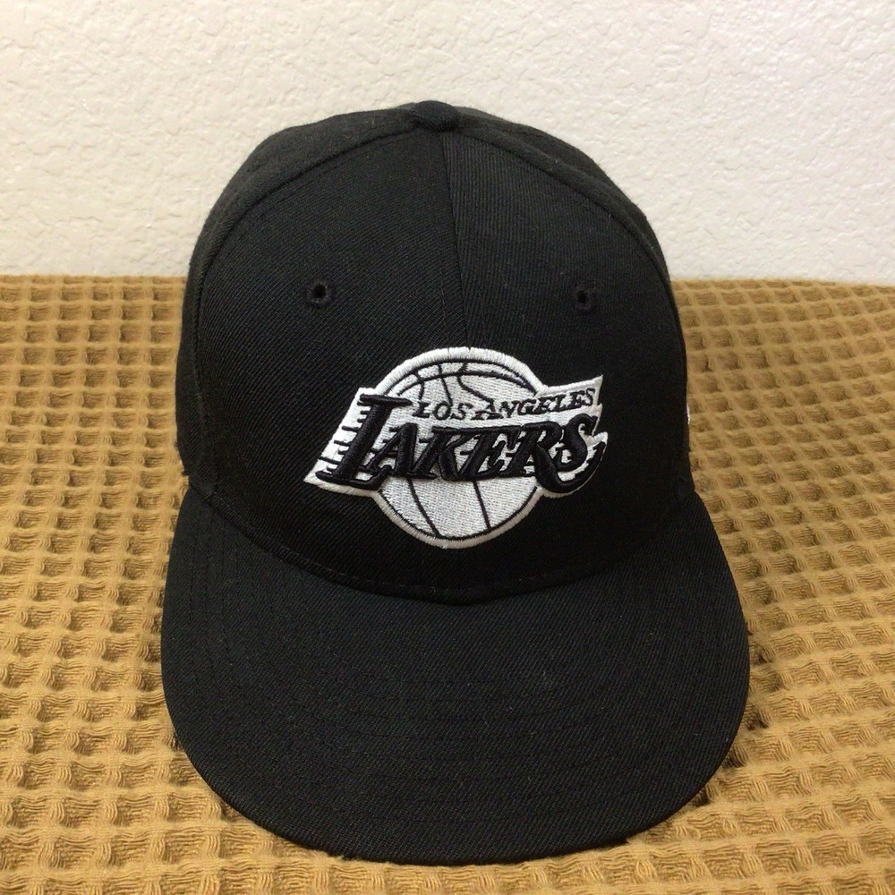 New Era 9FIFTY Los Angeles Lakers Sz 7 Snapback Hardwood Classic Cap Black